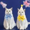 Cat Birthday Hat Cute Headband Cat Hats Puppy Hat Pet Headwear Adjustable Bow Tie Small Dog Hat Plaid Hat Costume Decorations