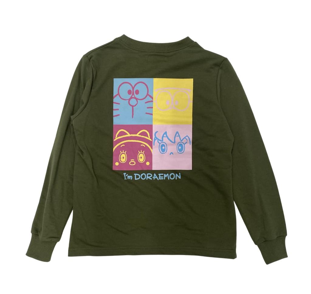 Takihyo Pajama Doraemon Loungewear Sweatshirt Mini Fleece and Cotton Features and Green "I'm DORAEMON" Set, Set, Women's, Blend, Nobita, Shizuka,