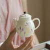 Chinese Ceramic Teapot Handmade Orchid Tea Pot Beauty Tea Infuser Household Ball Hole Filter Kettle Portable Tea Set 120ml