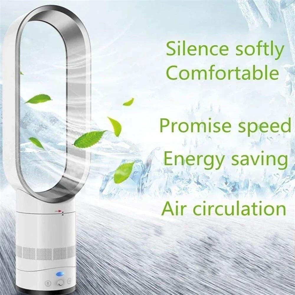 2025 New Bladeless Fan Electric Cooling Air Tower Fans With Remote Control Intelligent Low Noise 16 Inch Stand Floor