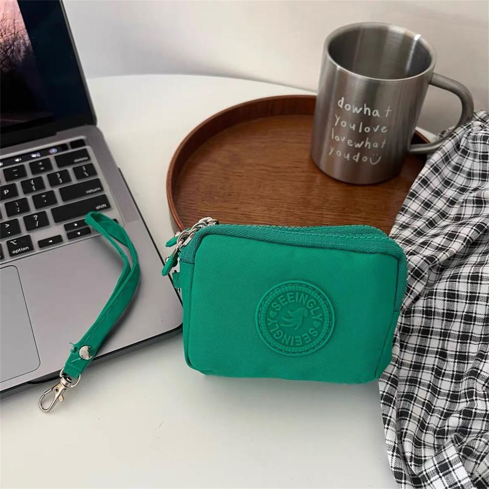 Large Capacity Men Cloth Wallet With Lanyard Nylon Phone Bag Korean Style Simple Money Bag Unisex