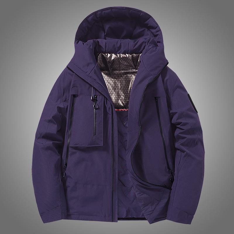 Men's Cotton Coat, Autumn and Winter Velvet Thickened Warm Cotton Coat, Windproof and Waterproof Mountain Climbing Loose Cotton Coat, Jacket for Men