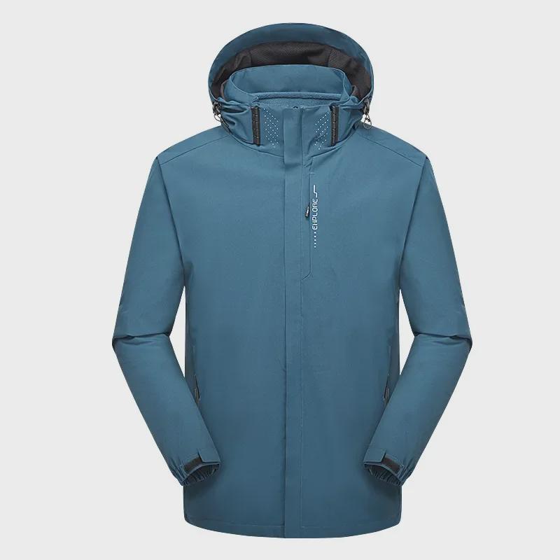 Men's 3-in-1 Detachable Waterproof & Windproof Mountaineering Jacket, Winter Thick Warm Women's Couple Jacket
