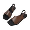 Large Size Sandals Men's Foreign Trade Flat Casual Shoes Outer Wear Square Heel Square Head Beach Shoes Foreign Trade Roman Cool Slippers