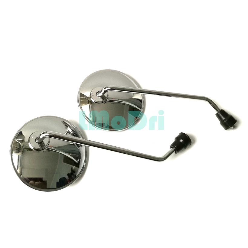 LMoDri 2 Pieces/ Pair Motorcycle Back View Mirror Electric Bicycle Rearview Mirrors Moped Side Mirror 8mm