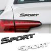 2PCS Black and Silver 3D Sport Sticker for Car Car Fender Decal Sticker  for Trunk Side Fender