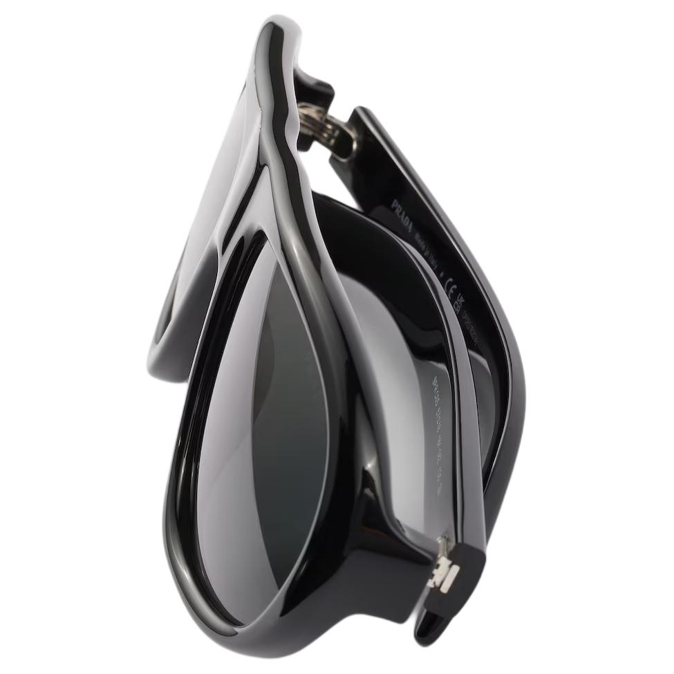 Prada Logo Pilot Sunglasses Women Sunglasses Black SPRC05-E16K-FE08Z