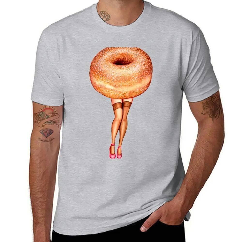 Donut Pin-Up T-Shirt anime clothes plus sizes plain white t shirts men