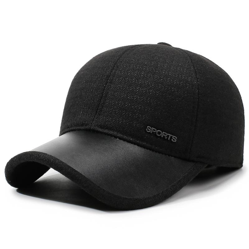 Middle-Aged and Elderly Father Cap Warm Old Man Cap Ear Protection Velvet Thick Riding Baseball Cap