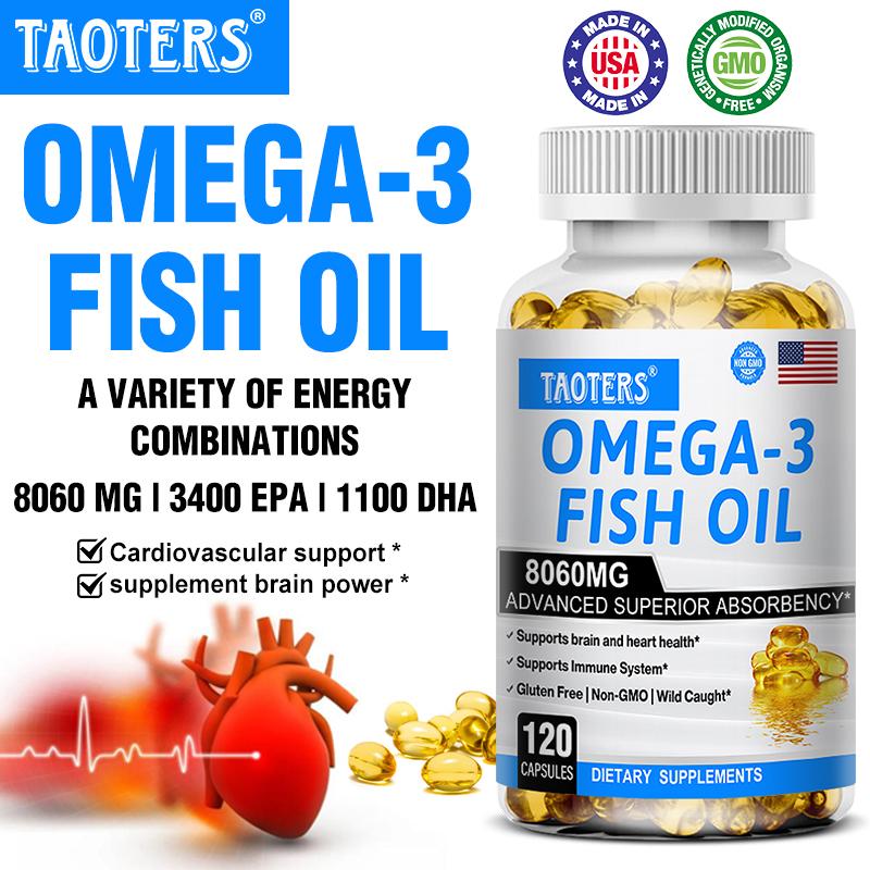 Omega-3 Fish Oil 8060mg Lutein Vitamin D3 120 Capsules