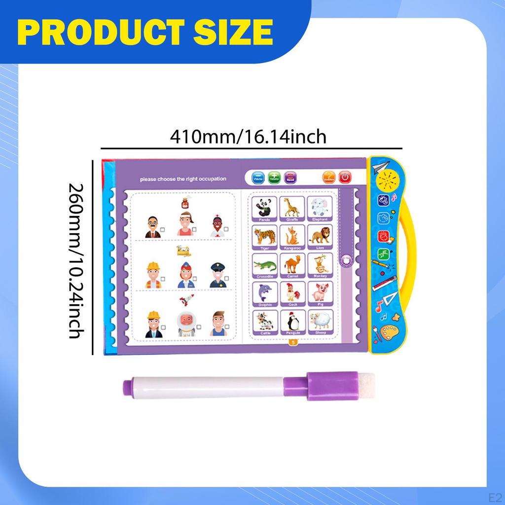 English Learning Book Homeschool Teaching Toy for Travel Airplane Sound