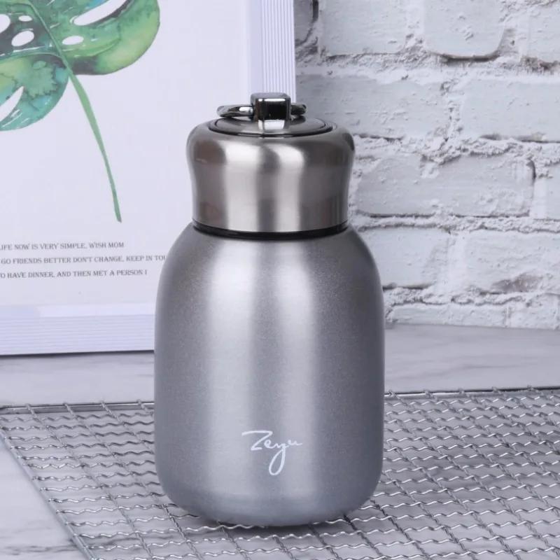 1ks 300ML Módní Mini Kávové Vakuové Termosky Krásná Nerezová Termoska Přenosná Cestovní Láhev na Vodu s Víčkem Šálky