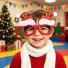 huaqianguhh Christmas Glasses, Glitter Holiday Party Glasses Frames, Santa Hat Tree Snowman Bear Funny Eyeglasses for Favors