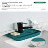 Silicone Kitchen Faucet Mat Splash Guard Sink Mat With Sponge Holder Caddy Catcher Bathroom Countertop Mat