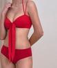 VINAJ Drop Wave Shirring Bikini Bra (Red)