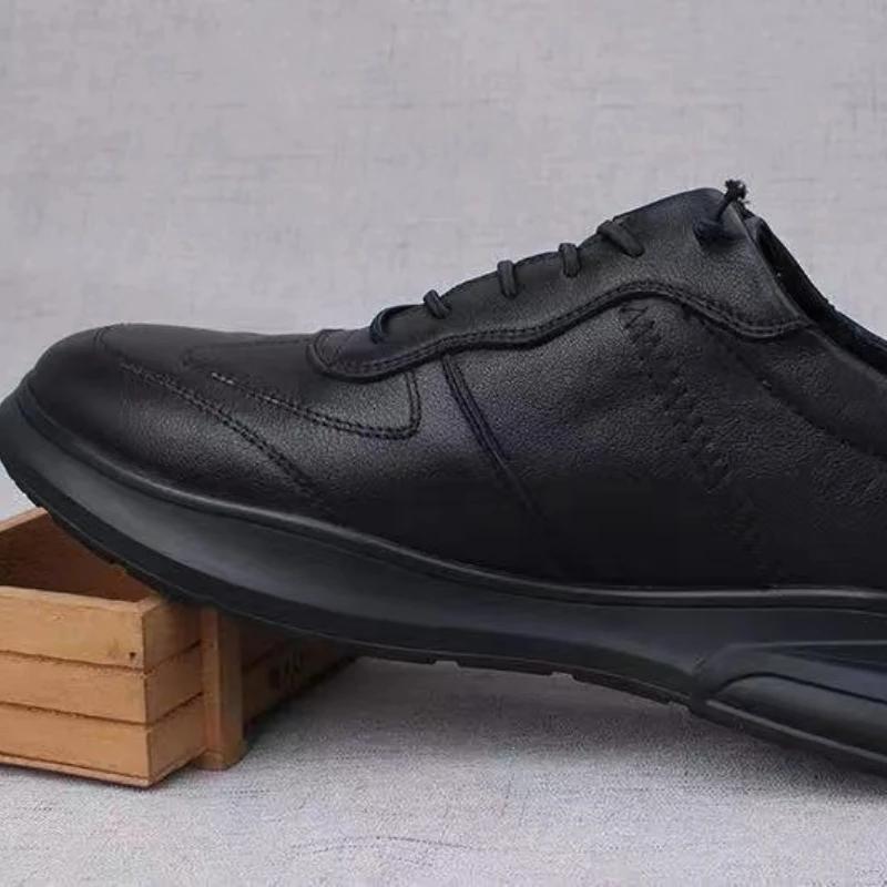 2025 New Men's Casual and Versatile Trendy Leather Shoes Waterproof Anti Slip Wear-resistant and Business Casual Leather Shoes