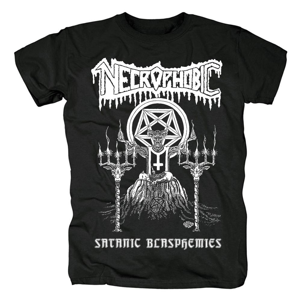 Dark Heavy Metal Necrophobic T Shirt Unisex Mode Sommer Tops Harajuku Streetwear Hip Hop O Hals Baumwolle T-Shirts Unisex T-shirt