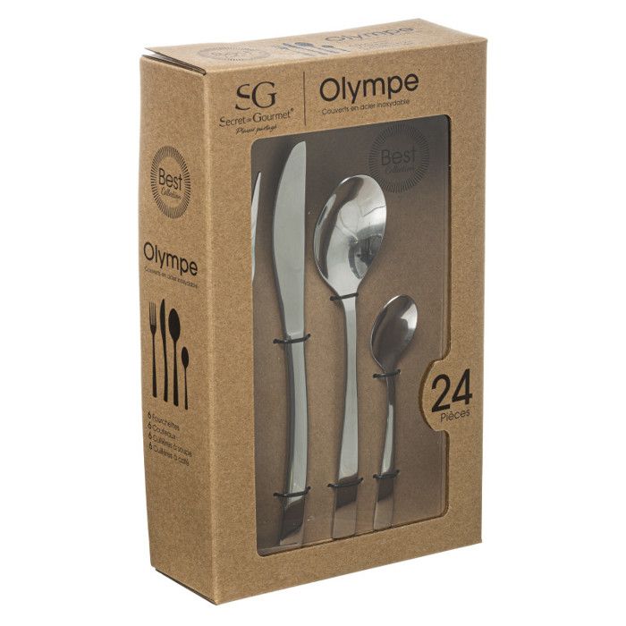 Ménagère 24 pièces "Olympe" Secret de gourmet