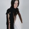 NOTHINGEVERYTHING HANDMADE FRINGE SCARF In BLACK