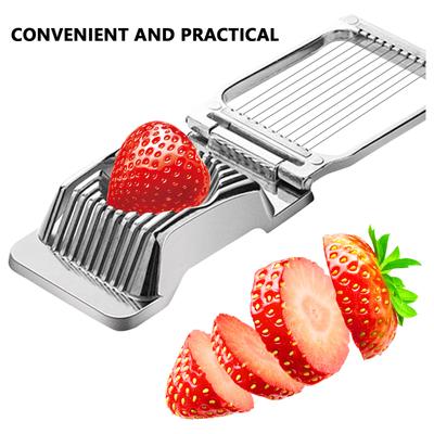 Ovo para ovos cozidos resistentes, cortador de frutas com fio de aço inoxidável seco para morango e banana, utensílio de cozinha para mulheres, faça sanduíche de café da manhã