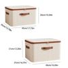 Foldable Linen Zipper Storage Boxes with Lid Wardrobe Organiser  Home