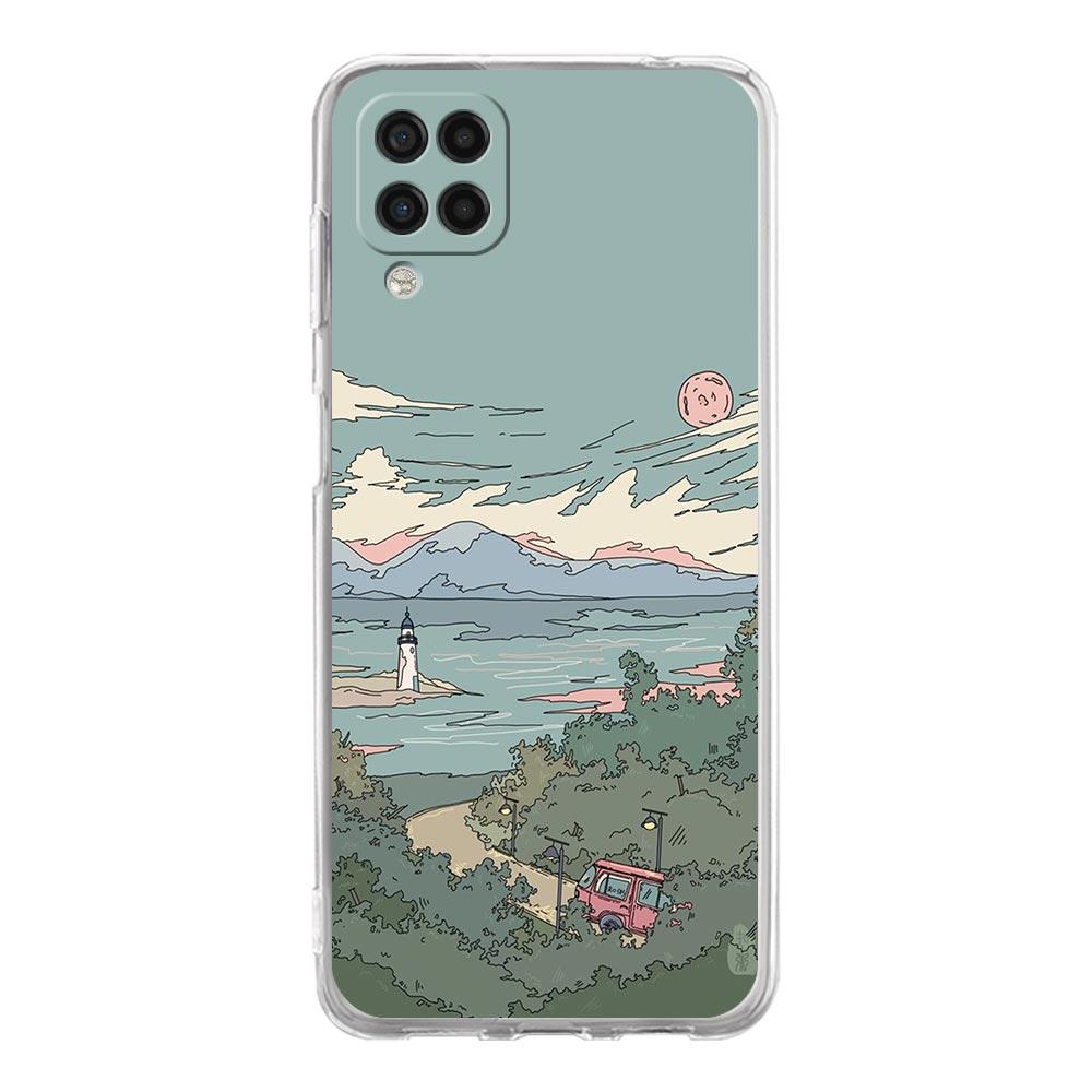 INS Japan Sunset Scenery Phone Case For Samsung A51 A71 A21S A12 A11 A31 A41 A01 A03S A22 A13 A33 A73 A53 A52 A32 5G A23 Cover