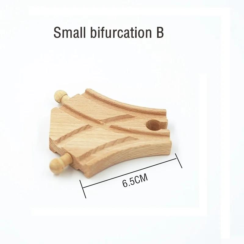 DIY Children Wooden Train Rail Track Accessories Toy Cross Track Railway Toys Compatible All Track for Kids Boys & Girls Gifts