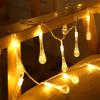 Battery Box Powered LED Water Drop String Lights 80/40/20/10LED Christmas Garland Wedding Birthday Party Fairy Room Decor