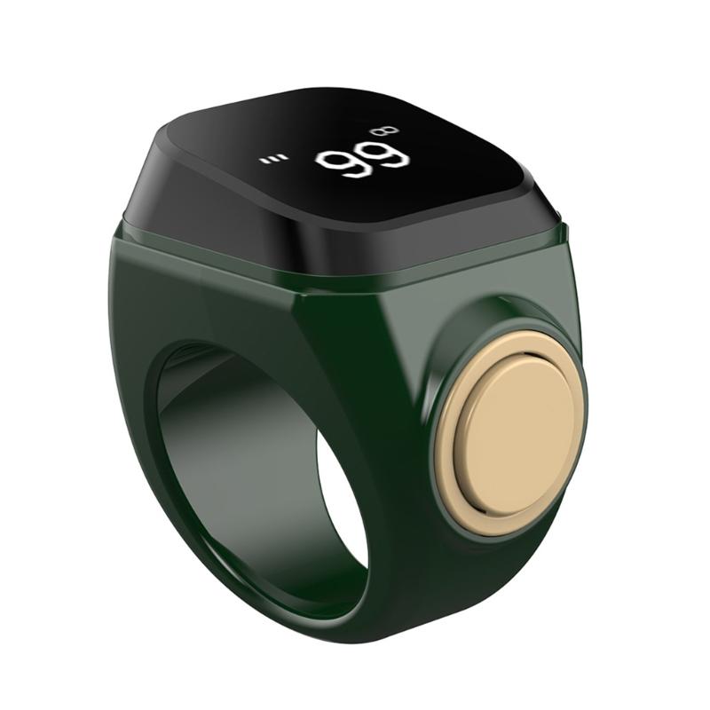 Electronic Intelligent Rings Counter With LCD Display Type C Charging Fit For Tasbih Prayer Counting Lightweight Design