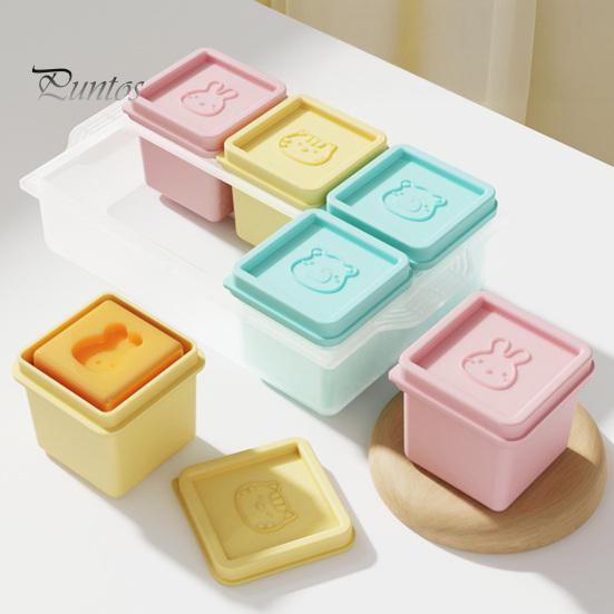 Freezer Safe Silicone Pods Food Grade Molds, Large Capacity 6 Compartments Meal Molds for Babies Prep Containers, Leak-proof Reusable Storage
