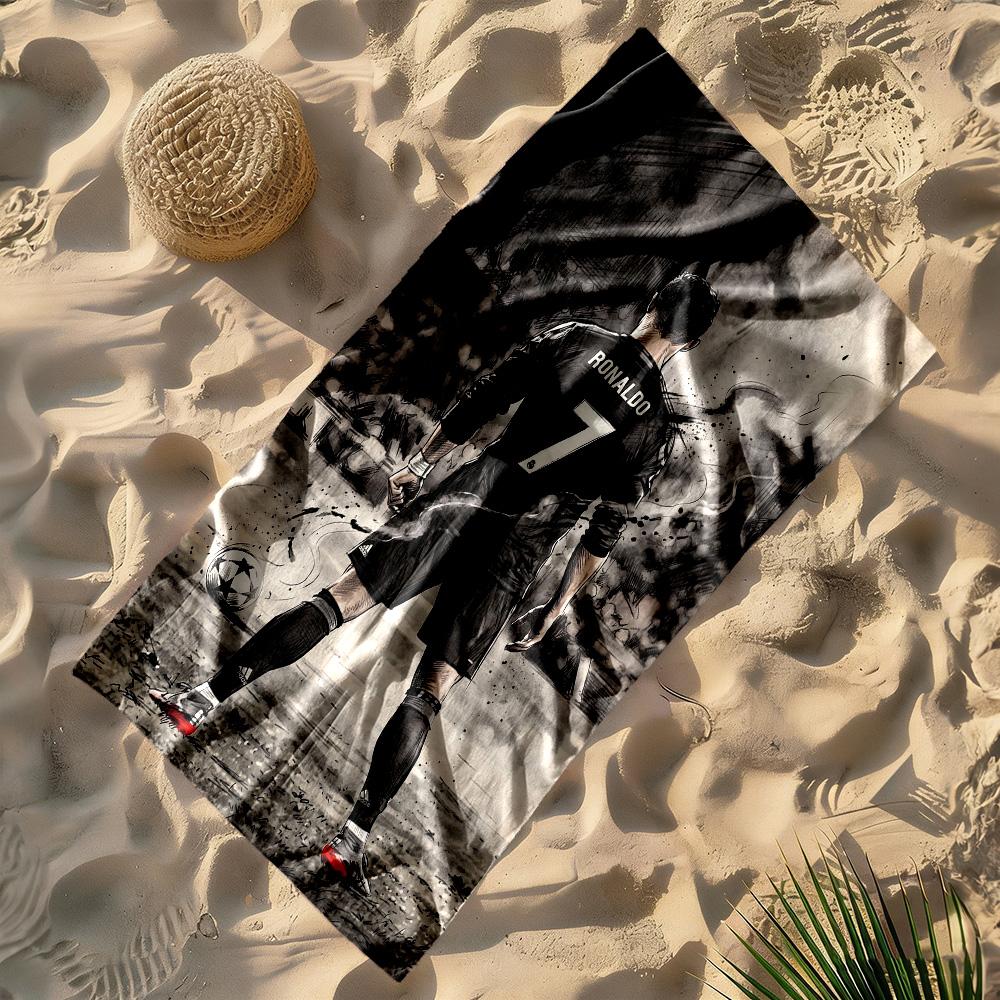 Ronaldo's Endurance Motivates Beach Towel High Absorbency & Quick-Dry Comfortable Lightweight Perfect for Traveling Yoga Camping and Swimming