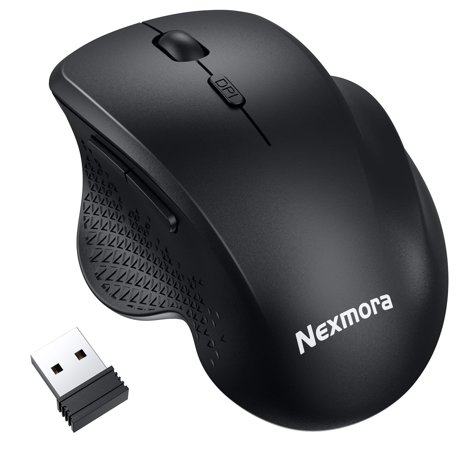 

Wireless Bluetooth Mouse with Forward and Back USB DPI Switching Wireless Easy Ergonomic Perfect for and PC High-Precision, Ultra-Quiet Buttons, чорний