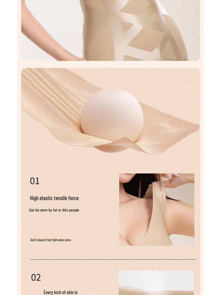 Women's Seamless Cross Compression Body Shaper Vest - Breathable, High-Elastic, Fixed Cup