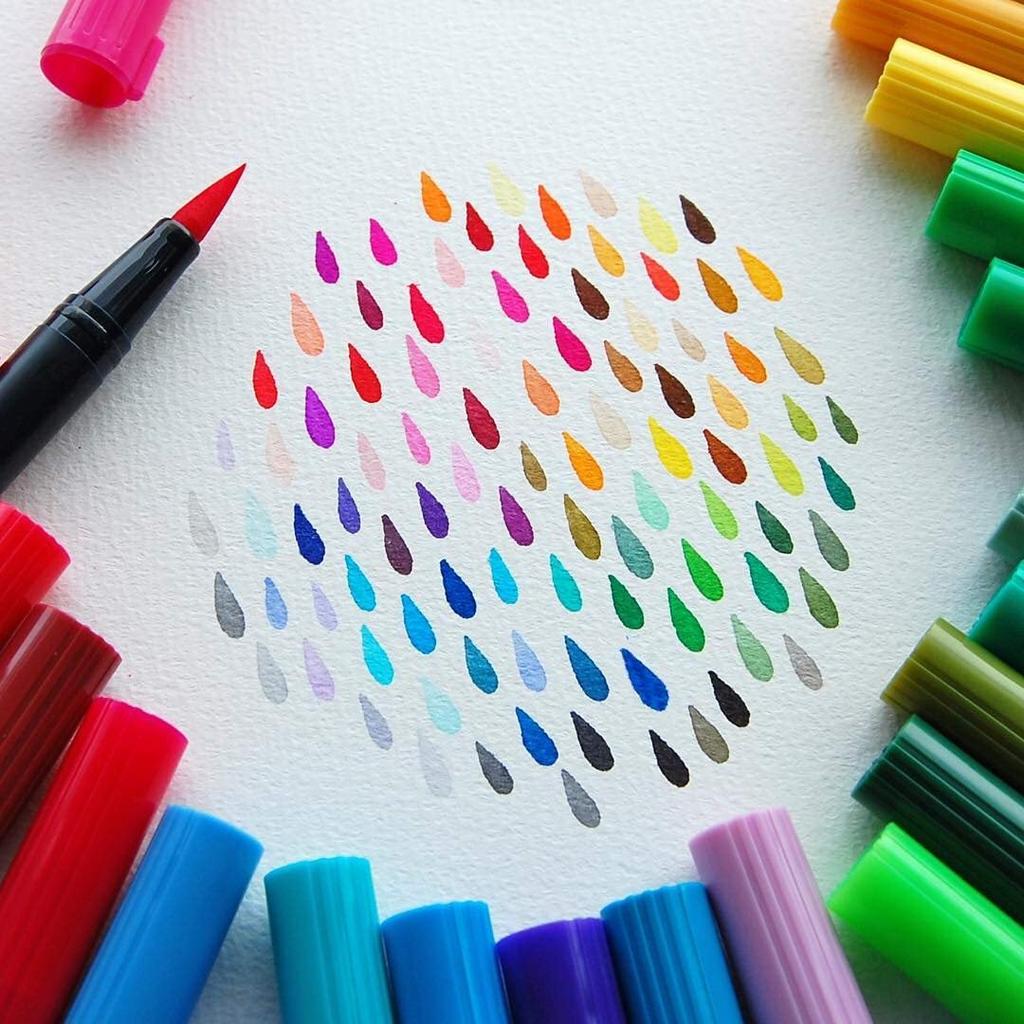 Tombow Dual Brush Pen ABT Water-Based Graphic Art Marker 837 for Illustration, Calligraphy, and Hand Lettering