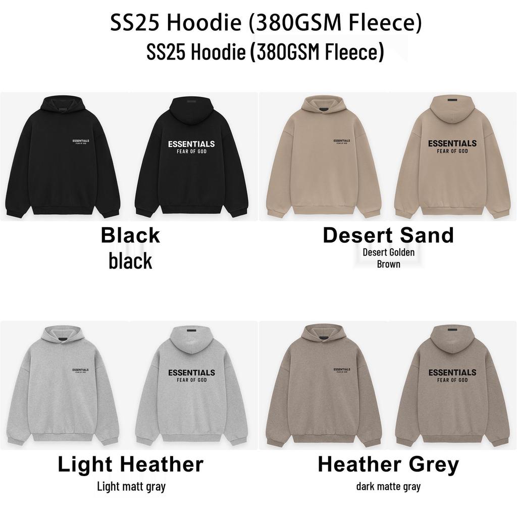 Trendy "ESSENTIALS" Printed Hooded Sweatshirt 25SS 24FW