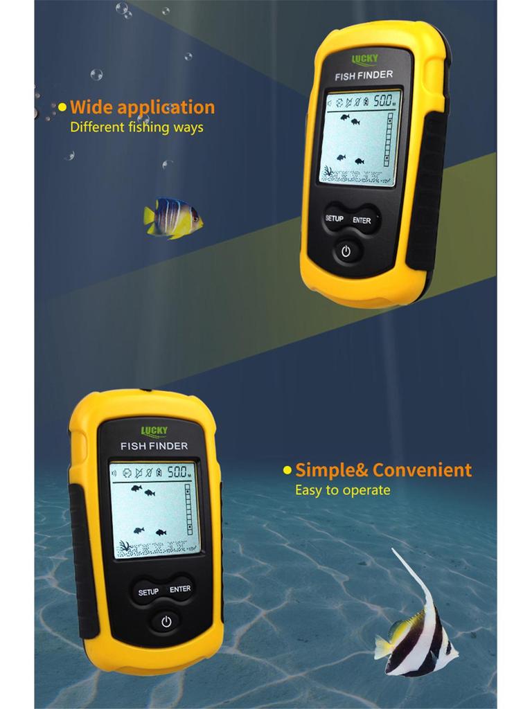 Sonar Wired Fish Finder HD - Visual Fish School Detector for Angling
