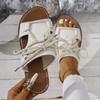 Fashion Plus Size 2025 New Hot Sale Women's Open Toe Slippers Outdoor Casual Lace Up Low Heel Sandals Summer Daily Beach Rome Slippers
