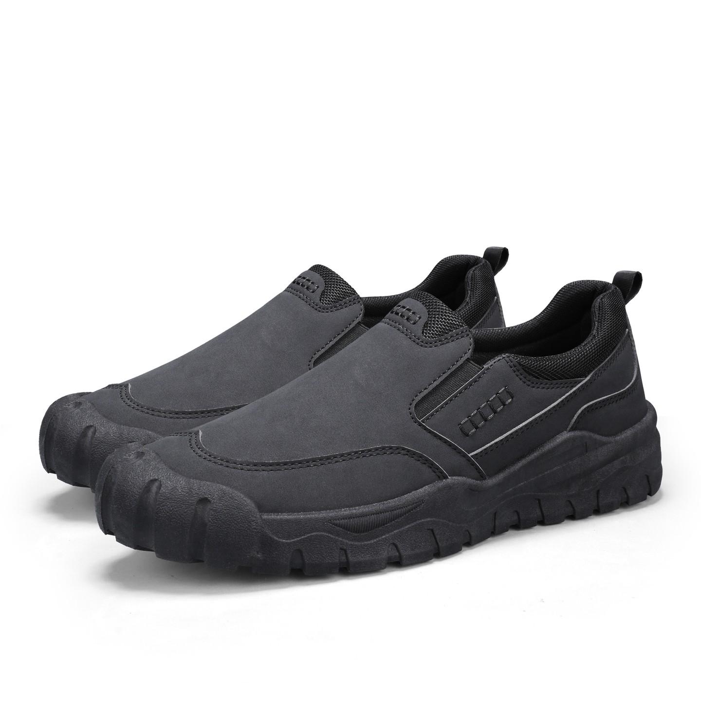 

Classic Outdoor Hiking Men s Sneakers Trekking Shoes Slip-On Loafers N-Slip Hard Grip Trail Walking Camping Casual Men Shoes 39 чёрный
