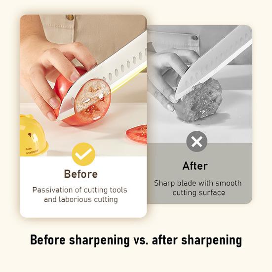 Cute Bear-Shaped Knife Sharpener Stable Vacuum Suction Cup Knife Sharpener Tungsten Steel Whetstone Easy to Store Kitchen Tool