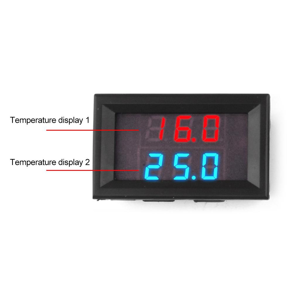 LED Dual Display Digital Thermometer DC 4-28V Temperature Meter NTC Waterproof Probe Temperature Sensor For Car Refrigerator