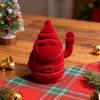 Santa Statue Waving Flocked Table Decorations Christmas Standing Figurine For Christmas Party Table Living Room Bedroom