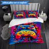 Electric Gaming Control 3pcs K-pop Music Group Bedding set,Ideal for Bedroom, Dormitory,Including Duvet Cover And 2pcs Pillowcases,Fan Gifts