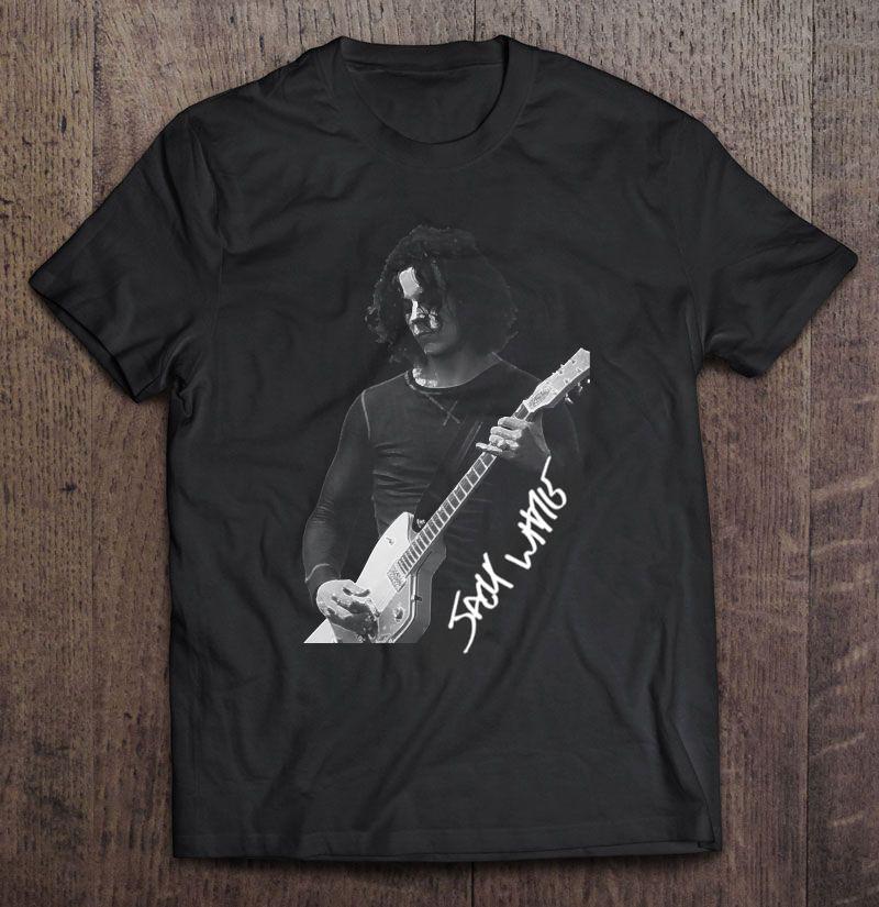 JACK WHITE Guitar Black T Shirt Size S M L 234XL Unisex T-Shirt XXXL