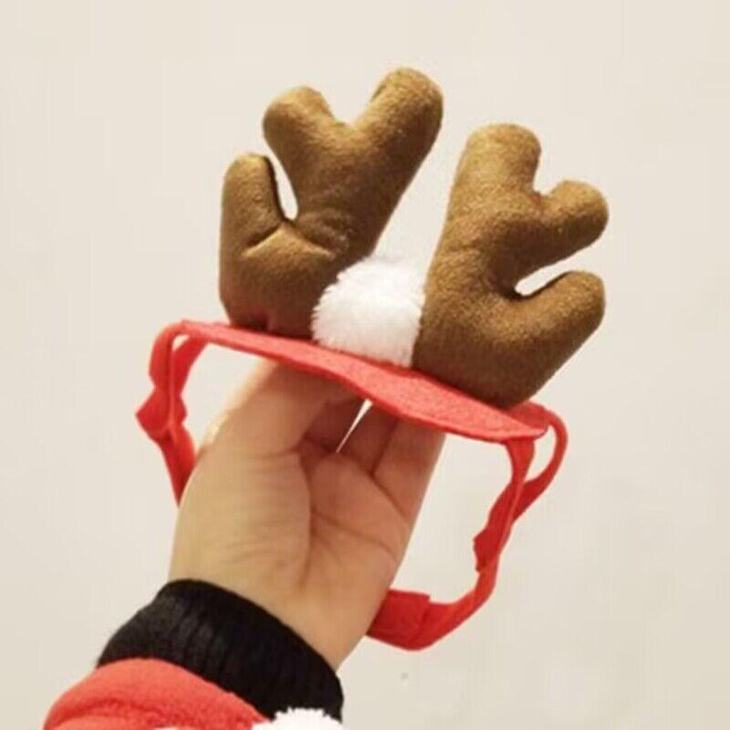 Dog and cat Christmas hats, antler headbands, Teddy, French Bulldog, Pomeranian autumn and winter pet clothing and accessories