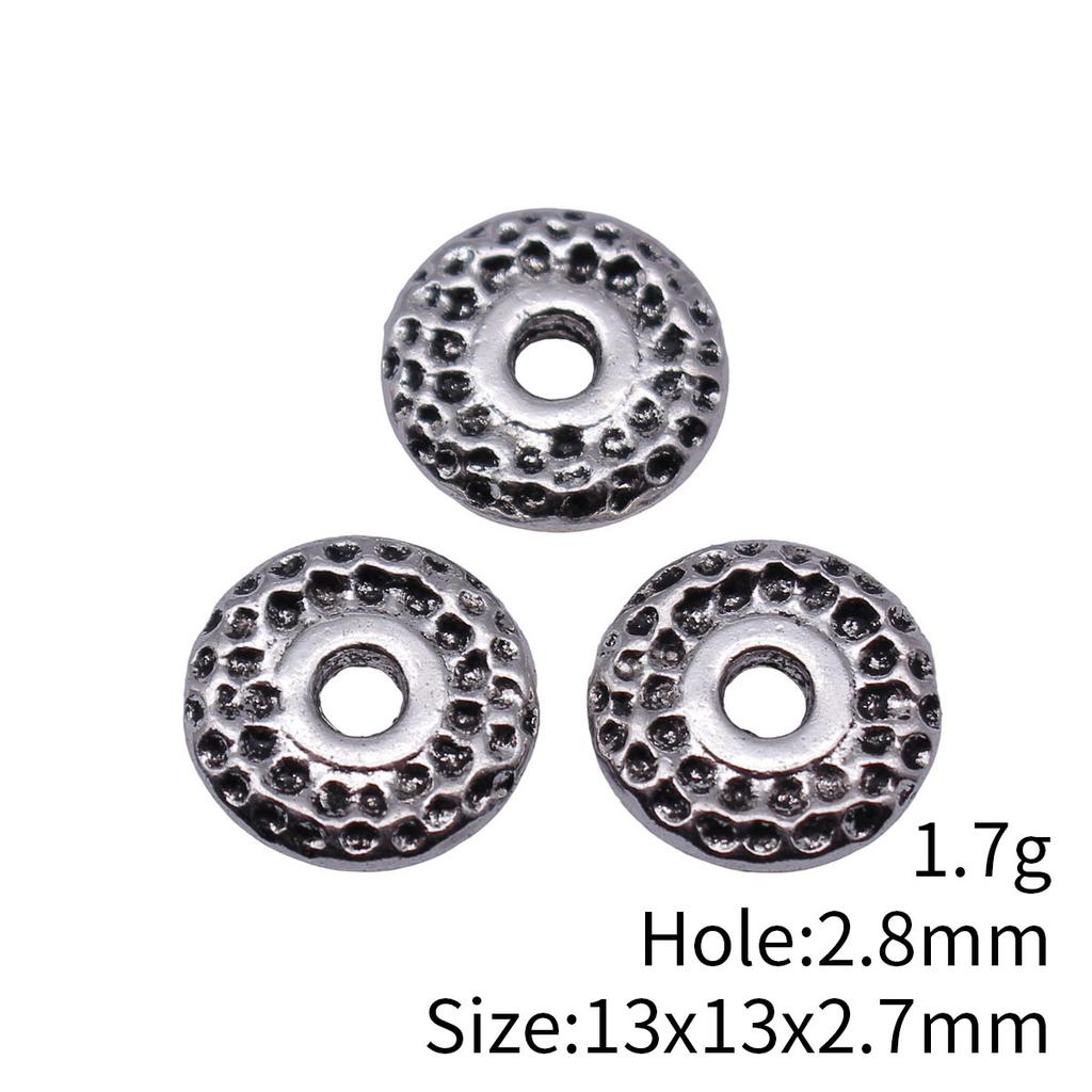 Circle Flat Position Spacer Beads Alloy Blank Disc Bulk Beaded Jewelry Making Supplies For DIY Charm