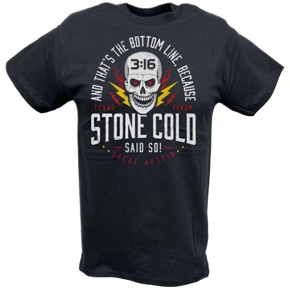 Stone Cold Steve Austin Said So Bottom Line Black Tshirt M