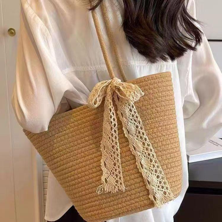 Mori Girl Woven Straw Commuter Bag - Large Capacity Pastoral Style