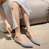 Glitter Crystal Pearl Ballet Flat Shoes Women Pointed Toe Slip on Loafers Cozy Shallow Ladies Ballerina Flats Moccasins WSH5187