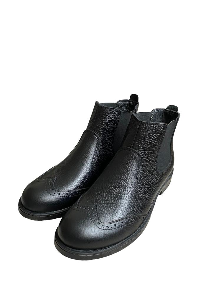 Men's Fashion Genuine Leather Flat Heeled Boots Bootie Winter Furry Classic Boots Shoes