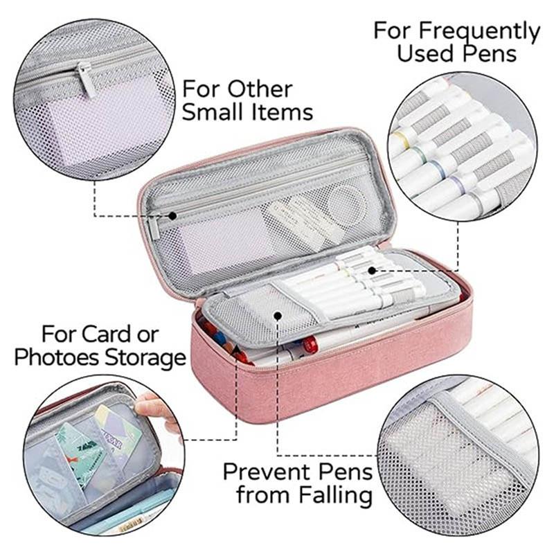 Large Capacity Pencil Case Portable Pencil Bag for Student Oxford Multifuncional Korean Pencil Box School Supplies Stationery